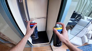 Painting a Custom ELEVATOR for a Famous YouTuber [upl. by Whiney]