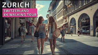 Visit Zurich The Lake Old Town and Everything InBetween  4k Walking Tour [upl. by Karyl]