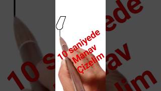 10 SANİYEDE MANAV RESMİ youtubeshorts drawing çizim Grocery drawing in 10 seconds [upl. by Lamphere]