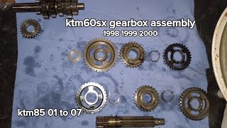 ktm60sx gearbox rebuild 98 99 2000 ktm65sx 20012007 part3 [upl. by Shannen]