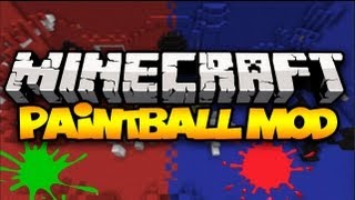 Minecraft PAINTBALL MOD  Mod Showcase [upl. by Jamin]