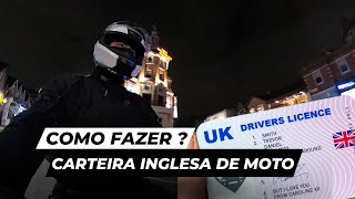 Como tirar a carteira de moto aqui na Inglaterra  CBT Quais exames fazer  UK MOTORCYCLE LICENSE [upl. by Eiduam]