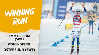 Backtoback Sprint wins for Emma Ribom  FIS Cross Country World Cup 2324 [upl. by Jeromy]