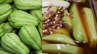 Chayote Squash Pickle Korean style 멕시코 호박 차요테 피클 피클 맛있게 만드는 법 Squash [upl. by Enitsyrk]