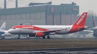 easyJet Airbus A320214 GEZTT Landing at Berlin Tegel Airport [upl. by Ahsiekam]