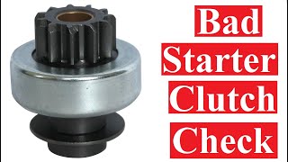 Bad starter overrunning clutch check [upl. by Hedley689]