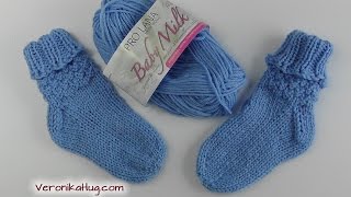 Stricken  Socken  Baby Größe 2021  Teil 2  Veronika Hug [upl. by Kciderf]