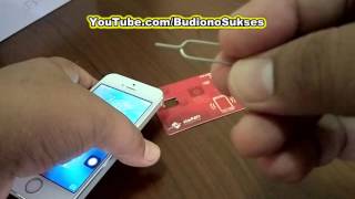 Cara Mengeluarkan dan Memasukan Nano SIM Card Pada iPhone 5 6 7 [upl. by Sehcaep]