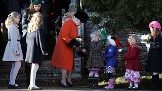 Royal family celebrate Christmas in Sandringham [upl. by Attennek]