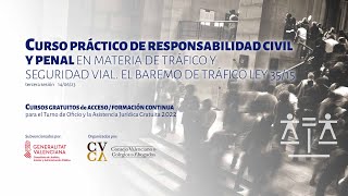 CURSO PRÁCTICO RESPONS CIVILPENAL EN MAT TRÁFICOSEG VIAL BAREMO TRÁFICO LEY 3515 140623 [upl. by Harmaning]