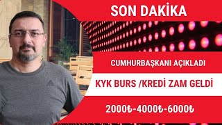 SON DAKİKA KYK BURS VE KYK KREDİYE ZAM GELDİ KYK BURS MİKTARI 2024  2000₺ 4000₺ 6000₺ [upl. by Rochemont]