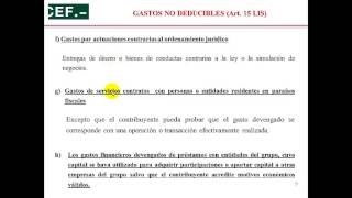 11 Gastos no deducibles y limitación en la deducción de los gastos financieros [upl. by Haimehen]