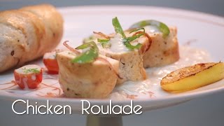 Chicken Roulade In Soubise Sauce  MySpoon [upl. by Enomor405]