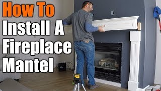 How To Install A fireplace Mantel  THE HANDYMAN [upl. by Peggi]