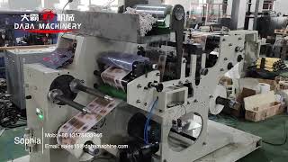 China DBFQ320B Full rotary roll to roll label sticker paper die cutting slitter rewinder machine [upl. by Avan]