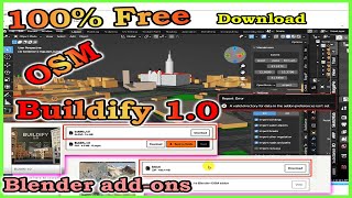 Blender OSM amp Buildify10  100 Free 2022 [upl. by Coucher]