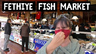 FETHIYE  Famous TURKISH Fish Market  Turkey Travel series S6E86 [upl. by Xuerd]