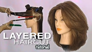 how to LAYERED HAIRCUTso easy potong rambut layer mudah [upl. by Izabel193]