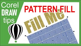 Using Pattern Fill in CorelDraw [upl. by Hcir]