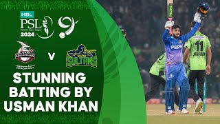 Stunning Batting By Usman Khan  Lahore Qalandars vs Multan Sultans  Match 14  HBL PSL 9  M1Z2U [upl. by Gnouh549]