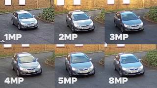 Gaia CCTV What do megapixels mean to your CCTV system Resolutions 1MP8MP compared [upl. by Aleta]