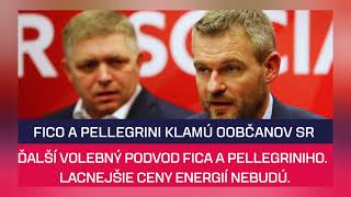 🗣Volebný podvod Fica a Pelegriniho lacnejšie ceny energií nebudú [upl. by Girand699]