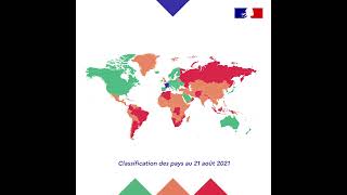 Déplacements à l’international  classification des pays au 21 août 2021  COVID19 [upl. by Jackelyn723]