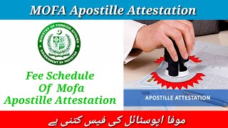 Fee Schedule of MOFA Apostille Attestation  Apostille Attestation Process MOFA Update 2024 Explain [upl. by Malvin]