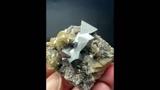 Tetrahedrite  Chalcopyrite  Siderite artwork crystals raremineralspecimens fineartminerals [upl. by Strade362]