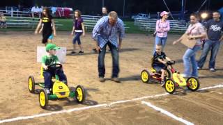 Pedal tractors line up at 2012 Ephrata Fair [upl. by Atinor]