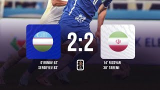 Uzbekistan vs Iran 22 all goals big comeback 🇺🇿 [upl. by Zavras279]