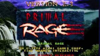 Primal Rage Character Select Arcade Version [upl. by Kev]