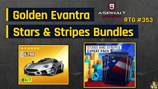 Asphalt 9  Golden Evantra  Stars amp Stripes Bundles  RTG 353 [upl. by Rugen218]