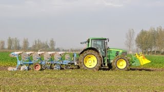 John Deere 7430 amp Lemken 5schaar [upl. by Irrot]