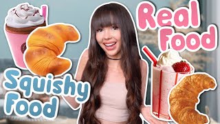 Squishy Food vs Real Food 🥐 Wer bekommt was  ViktoriaSarina [upl. by Woodsum]