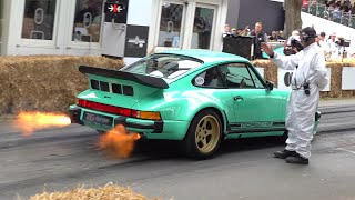 Streetlegal Porsche 930 TAG Turbo with Formula 1 Engine 15L V6 Turbo Sounds amp Flames [upl. by Bedell]