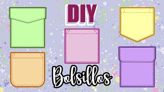 DIY  ¿Cómo coser BOLSILLOS  ¡Fácil  Kiosweet [upl. by Nyraf562]