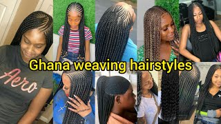 Flawless braids hairstyles for black women  Ghana weaving hairstyles  Braids Hairstyles cornrows [upl. by Nevla]