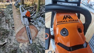 Forsteinsatz Stihl MS 500i  Forstreich Akku Fällkeil TR 24 [upl. by Nore]