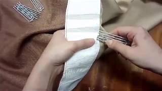 窗簾四爪鉤 掛鉤 穿法教學DIY 2倍皺褶｜How To Use 4Prong Drapery Hooks to Create French Pleats [upl. by Lraed168]