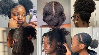 2024💖✨Easy and Elegant Natural 4C hairstyles 4cnaturalhair naturalhair [upl. by Eelamme]