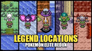 POKEMON ELITE REDUX 21  ALL LEGENDARY POKEMON LOCATIONS [upl. by Aym427]