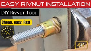 Easy Rivnut Installation  How to mount a Rivet Nut Without a gun [upl. by Hsirrap]