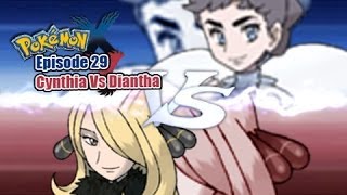 Pokemon X and Y WiFi Battle Cynthia Vs Diantha [upl. by Korenblat293]