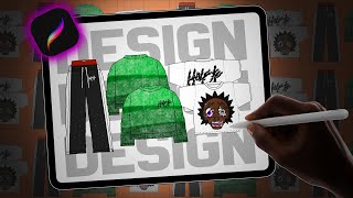 DESIGN a CLOTHING BRAND With PROCREATE [upl. by Rurik853]