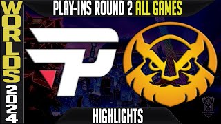 PNG vs VKE Highlights ALL GAMES  Worlds 2024 Play Ins Lower Round 2  Pain Gaming vs Vikings Esport [upl. by Ynatsed808]