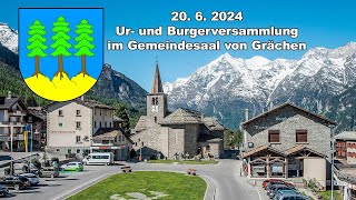 2062024 Ur und Burgerversammlung Gemeinde Grächen [upl. by Lora]