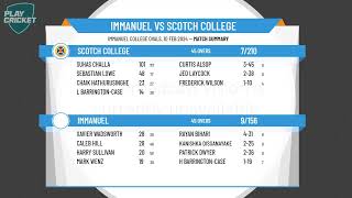 Adelaide Schools  1st XI Div 1 Sat Afternoon Pool A  Rd9  Immanuel v Scotch College [upl. by Voleta345]