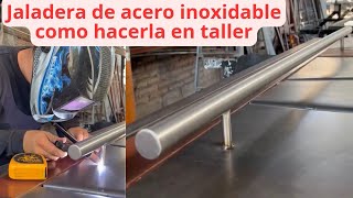 Cómo hacer una jaladera de acero inoxidable para puerta de herrería [upl. by Suoivatram]