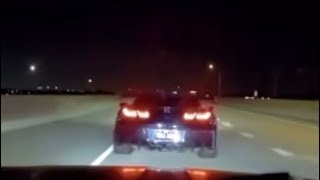 C7 Corvette enters ghost mode running from the police [upl. by Aninaig]